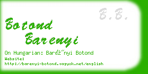 botond barenyi business card